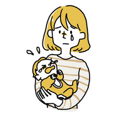 赤ちゃんの子育てに悩んでいる女性