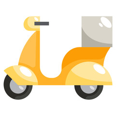Order And Shipping_motorcycle courier flat icon,linear,outline,graphic,illustration