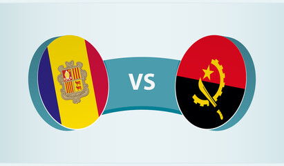 Andorra versus Angola, team sports competition concept.