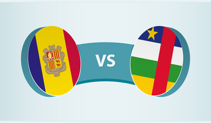 Andorra versus Central African Republic, team sports competition concept.