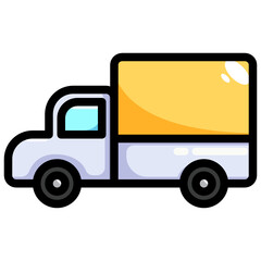 Order And Shipping_truck filled outline icon,linear,outline,graphic,illustration