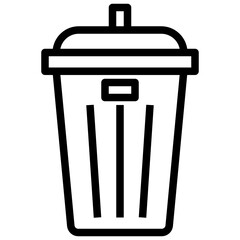 Recycling_Trash bin line icon,linear,outline,graphic,illustration