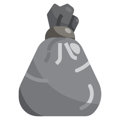 Recycling_Garbage bag flat icon,linear,outline,graphic,illustration