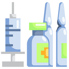 Recycling_Medical waste flat icon,linear,outline,graphic,illustration