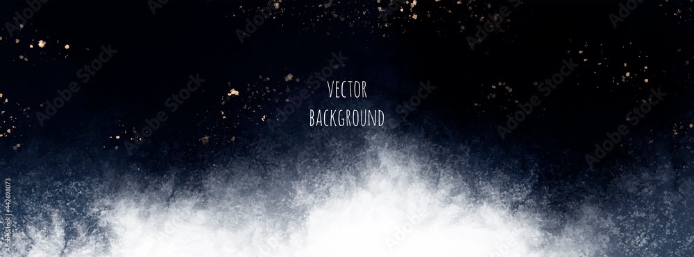 Wall mural vector watercolour horizontal universal background with glitter and copy space for text