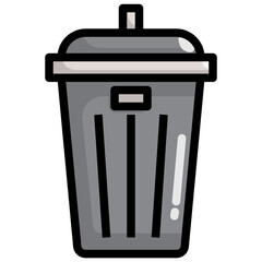 Recycling_Trash bin filled outline icon,linear,outline,graphic,illustration
