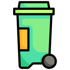Recycling_Trash filled outline icon,linear,outline,graphic,illustration
