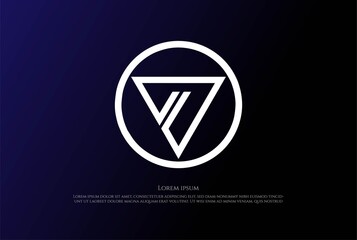 Circle Triangle Arrow Initial Letter V Sport Apparel Logo Design Vector