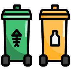 Recycling_Waste Sorting filled outline icon,linear,outline,graphic,illustration