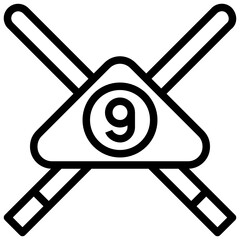 Sport And Activity_BILLIARD line icon,linear,outline,graphic,illustration