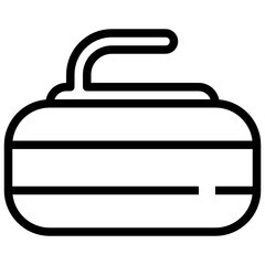 Sport And Activity_CURLING line icon,linear,outline,graphic,illustration