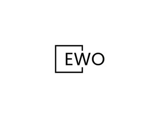 Obraz premium EWO Letter Initial Logo Design Vector Illustration
