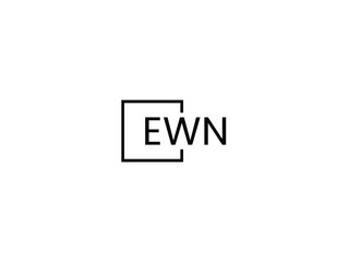 EWN Letter Initial Logo Design Vector Illustration