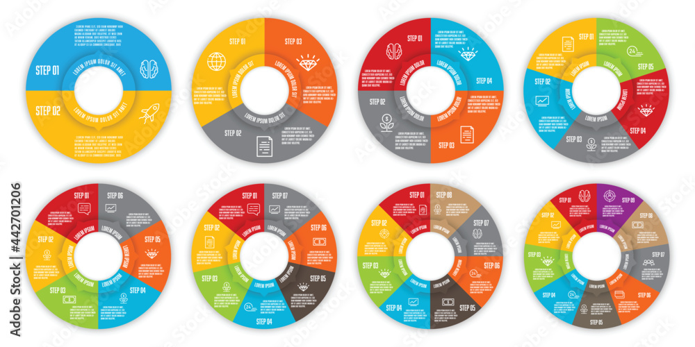 Poster vector set template infographic circle. template diagrame for presentation.