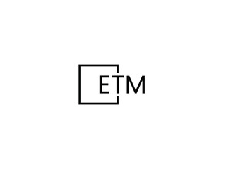 ETM Letter Initial Logo Design Vector Illustration