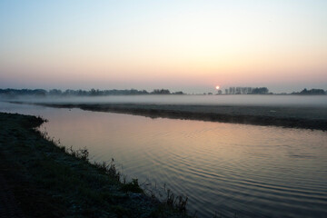 Misty landscape at Ouderkerk