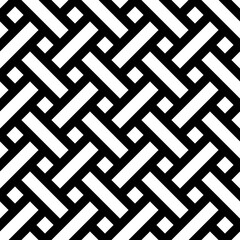 Seamless pattern. Geometric vector background. Wicker structure.