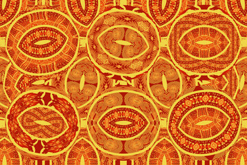 Colorful African fabric - Seamless and textured pattern, illustration 