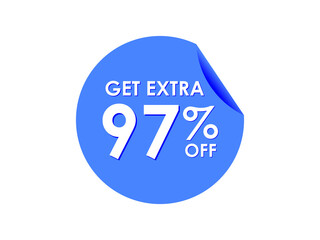 Get Extra 97% percent off Sale Round sticker