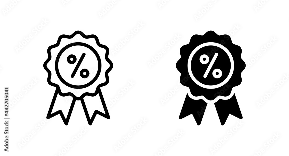 Poster discount icon vector for web, computer and mobile app
