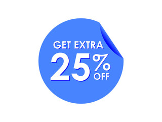 Get Extra 25% percent off Sale Round sticker