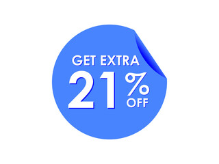 Get Extra 21% percent off Sale Round sticker
