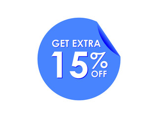 Get Extra 15% percent off Sale Round sticker
