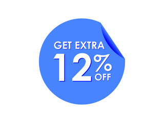 Get Extra 12% percent off Sale Round sticker