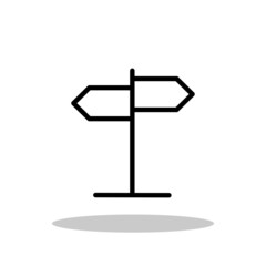 Choice icon in flat style. Sign with two paths symbol for your web site design, logo, app, UI Vector EPS 10.