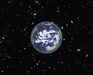 Magnificent earth in outer space. The elements of this image furnished by NASA.