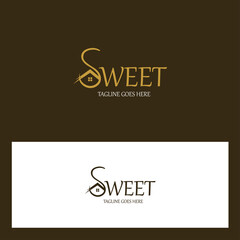 Sweet home logo design template. Vector illustration
