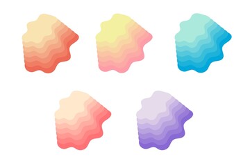 Colorful jelly icon. Set Gummy chewing jelly fruit flavor. Vector illustration.