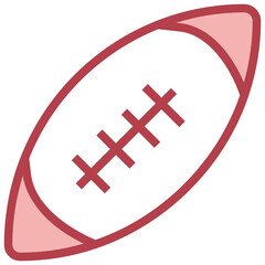 Sport And Activity_AMERICAN FOOTBALL red line icon,linear,outline,graphic,illustration