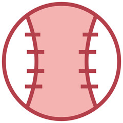 Sport And Activity_BASEBALL red line icon,linear,outline,graphic,illustration
