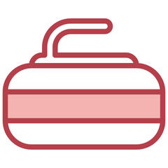 Sport And Activity_CURLING red line icon,linear,outline,graphic,illustration