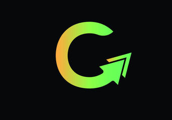 Arrows c  letter logo design Combination