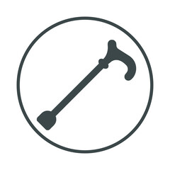 Walking stick icon (Senior people) Circle version icon
