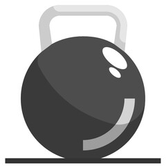 Sport And Activity_KETTLEBALL flat icon,linear,outline,graphic,illustration
