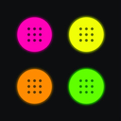 App four color glowing neon vector icon