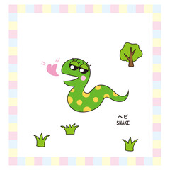 かわいい動物シリーズ　ヘビ