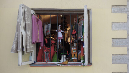 clothes on a window, Tallinn, Estonia