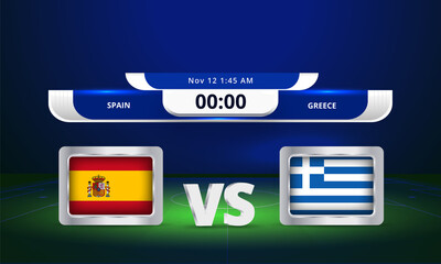 Fifa world cup Qualifier Greece vs Spain 2022 Football Match