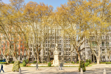 Madrid, Paseo de la Castellana, HDR Image