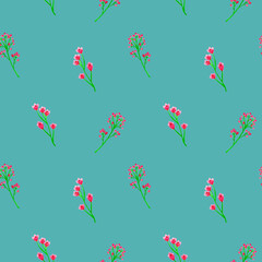 Watercolors, Flowers .Watercolor floral seamless paper, pattern and seamless background. Ideal for printing on fabric and paper or scrapbooking. Hand-painted illustration.Print in a hand-drawn style