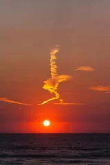 Deurstickers Zonsondergang boven de Noordzee © AGAMI