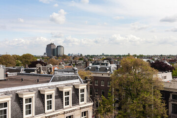 Fototapeta na wymiar Stadsbeeld van Amsterdam, Cityscape of Amsterdam