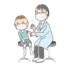 予防接種　マスクあり　4