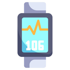 Technology And Devices_smart watch flat icon,linear,outline,graphic,illustration