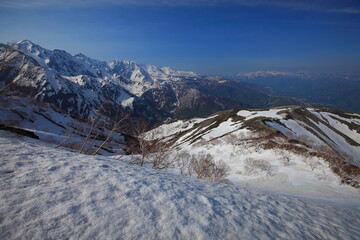 Mt.Karamatsu, in spring 春の唐松岳　雪山登山