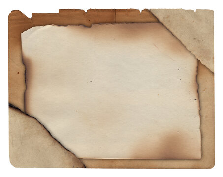 Old paper with scratches and stains texture isolated